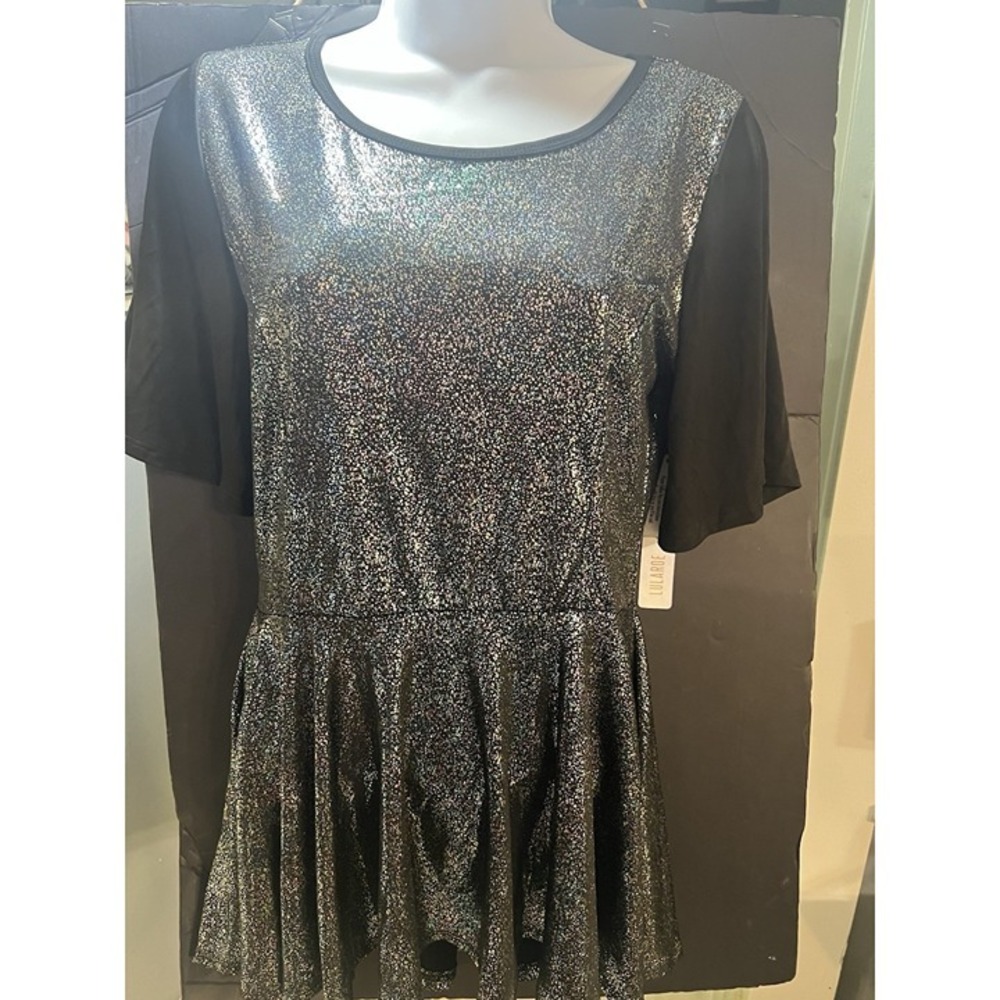 NWT LULAROE ELEGANT SHINY MULTICOLOR TOP SIZE XS (2166)‎